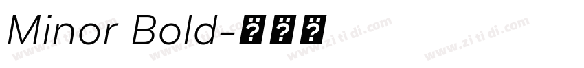 Minor Bold字体转换